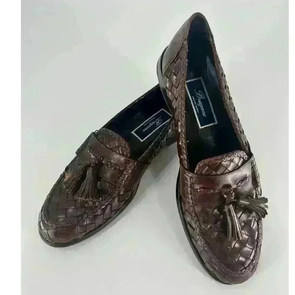 Bragano Cole Haan Brown Woven Tassel Loafers Size 9.5N 04338 EUC Business Formal main image 4